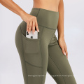 Color sólido Leggings de entrenamiento de cintura alta Levantamiento de topo yoga Pantalones de sudor para adultos Pantalones de gimnasio para mujeres para mujeres